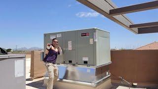 7.5 TON TRANE ROOFTOP PACKAGE HEAT PUMP COMMERCIAL BUILDING SCOTTSDALE HVAC AIR CONDITIONING REPAIR