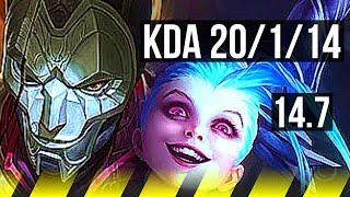 JHIN & Rakan vs JINX & Rell (ADC) | 20/1/14, Legendary, 47k DMG, 700+ games | EUW Master | 14.7