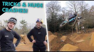 HUGE CRASHES, & SESSION WITH  Matt Jones  AT S4P BIKEPARK!