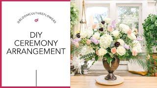 DIY Big Ceremony Urn Floral Tutorial by Bloom Culture Flowers