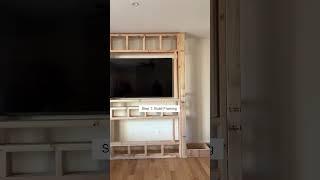 How I Made My Electric Fireplace Built-In #diy #fireplace #tutorial #livingroom #builtin