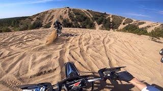 125cc is not good for the sand | Police, collision, and a lot of SAND