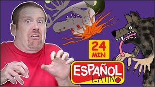 Halloween Monstruos + MÁS | Canciones de Halloween| Feliz Halloween| Steve and Maggie Español Latino