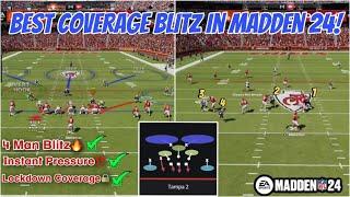 The Best 4 Man Coverage Blitz In Madden 24! | Instant Pressure! | Coverage + Gameplay! |