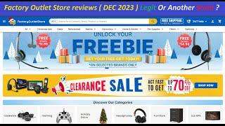 Factory Outlet Store reviews ( DEC 2023 ) Legit Or Another Scam ? ! FactoryOutletStore