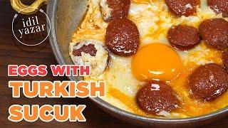 Eggs with Sucuk Recipe!  Traditional Turkish Breakfast