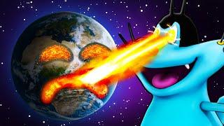 Oggy Destroying The Earth In 0.1 Sec In Solar Smash With Jack