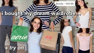 HUGE clothing haul *cute & simple basics for college* + try on!