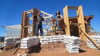 Huge Progress On Building Our MASSIVE Earthbag Wall