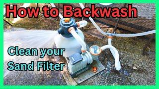 How to Backwash Sand Filter above ground pool: Bestway Filter Cleaning