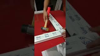 Install UPVC vignet sliding door panel with glass clear
