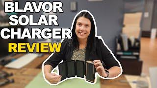 BLAVOR Solar Charger Power Bank Review ️ - 20000mAh Fast Charging with Foldable Panels & Flashlight