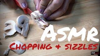 Chopping mushrooms | Sizzling sounds | ASMR is life | No talking