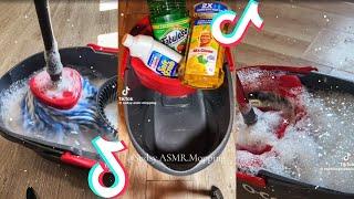 1H30 of Satisfying Sudsy Viral Wet Mop  ASMR TikTok CompilationCleaning TikToks Compilation