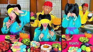 Ice cream challenge! Fruits vs sweet food mukbang