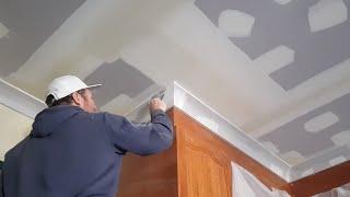 Fix plasterboard ceiling sheets straight over old drywall ceiling