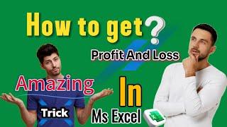 How to get profit & loss in excel || using by if function tips and tricks  #exceltips #shortvideo