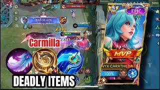 THE DEADLY ITEMS THAT USED BY THE GODDESS OF ROAM”CARMILLA” THAT NO ONE CAN DEFEAT HER IN BATTLE