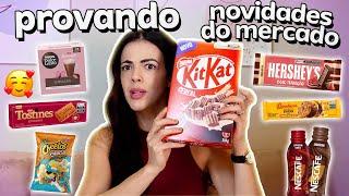 PROVANDO NOVIDADES DO MERCADO | KitKat cereal, Dolce Gusto sensação, cheetos, Nescafé com valores!