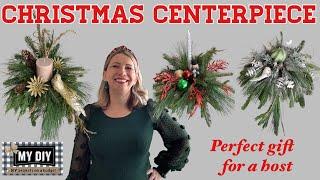 HOW TO MAKE A CHRISTMAS CENTERPIECE | PERFECT GIFT FOR A HOST | ELEGANT CENTERPIECES WITH CANDLES