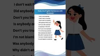 How to Use ‘Anybody’ in Daily English Sentences | Basic to Fluent Speaking Practice#spokenenglish