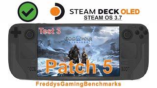 God of War Ragnarök (Patch 5) on Steam Deck OLED with Steam OS 3.7