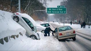 Icy Road Madness Caught on Camera