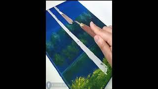 Birch Tree Acrylic Painting Tutorial | Step-by-Step Realistic Birch Trees