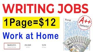 1 Page= $12 Online Writing Jobs From Home | Handwriting Assignment Work | Earn Money Online #money