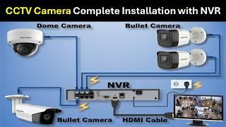 CCTV Camera Installation | IP Camera & NVR Installation step by step | CCTV Camera Wiring Diagram