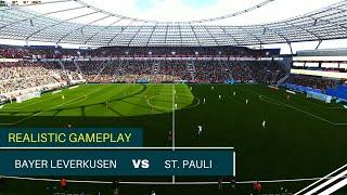 Hyper-Realistic PES 2025 | Bayer Leverkusen VS St  Pauli | Virtuared v 9 | Gameplay