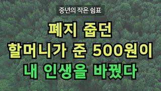폐지 줍던 할머니가 준 500원이 내 인생을 바꿨다