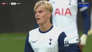 Lucas Bergvall Tottenham DEBUT vs Hearts 2024/25 