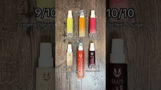 Rating my Ellis Brooklyn body mists!