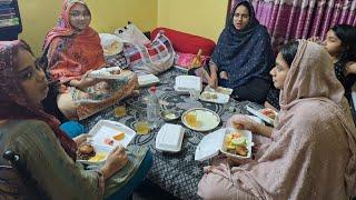 আজকে পরিবারের সব সদস্য মিলে ইফতারিতে অনেক আনন্দ করে খাওয়া-দাওয়া করা হলো ।
