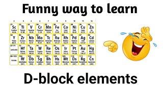 Trick to remember D block elements | chemistry | funny tricks