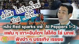 แฟน ๆ เกา+อินโดฯ ไล่โค้ช ไล่ นกฬ.หลัง Red sparks แพ้  AI Peppers 1-3 ฟังขำ ๆ บรรเทิง เรยยย