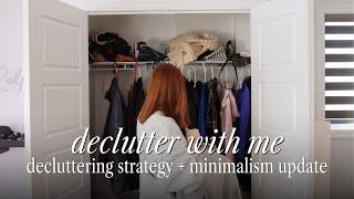 declutter my home with me | minimalism update, my decluttering strategy, making space for baby