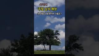 4/25. #기상정보 주말 쾌청한 날씨 바람이 강해 따뜻한 겉옷으로 체온유지 ️