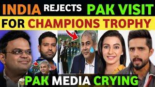 NO CRICKET WITH PAKISTAN, INDIA'S BIG ANNOUNCEMENT ON CHAMPIONS TROPHY 2025, PAK MEDIA CRYING ON 