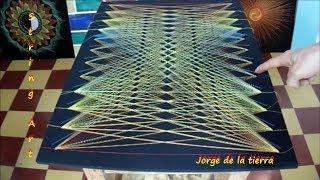 string art red fractal by jorge de la tierra