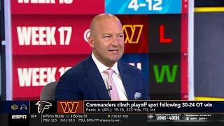 Penix is a BUST - Tim Hasselbeck on Falcons on verge of missing playoffs as 30-24 lose to Commanders