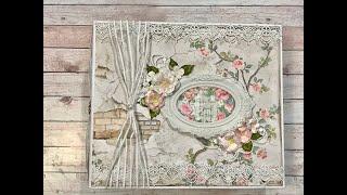 Large Album tutorial Part 1 Stamperia House of Roses   Shellie Geigle JS Hobbies and Crafts