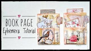 Three Pockets One Sheet - Junk Journal Ephemera - Tutorial - Book Page Ephemera
