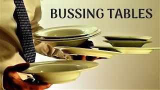 BUSING TABLES 3 - how to talk to guests, how to read a table! Waiter training Busboy/Busgirl traning