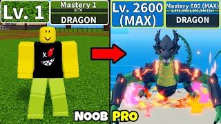 Beating Blox Fruits using Dragon (Western)! Level 0 to Max Level 2600 Noob to Pro in Blox Fruits!