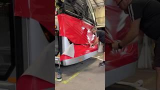 Wrapping 4 Buses in 2 Days for Florida Citrus Bowl!  | Vinyl Wrap Challenge