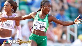 12.12! Tobi Amusan sets WORLD RECORD in 100m hurdles semi at Worlds | NBC Sports