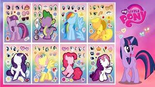 My Little Pony Sticker Activity Book  Twilight Sparkle, Pinkie Pie,...Satisfying ASMR