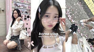 what i wear in a week in seoul, korea(pinterest&cute outfits, aesthetic cafes, modeling, shopping)